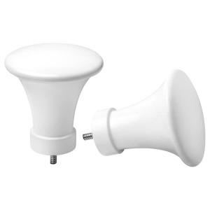 IKEA PADDFOT finials, 1 pair Metal / White, Ikea Outlet | 9036GREYF