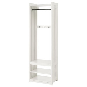 IKEA PANGET coat rack with shoe storage unit, 23 3/8x16x75 in White, Ikea Outlet | 1932SAUCF