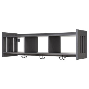 IKEA PANGET hat and coat rack, 43 1/4 in Dark Gray / Stained, Ikea Outlet | 5684AMCLN