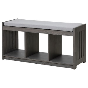 IKEA PANGET storage bench Dark Gray / Stained, Ikea Outlet | 6498TJLVS