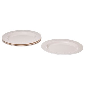 IKEA PARADISISK plate, off-white, 10 in, 4 pack, Ikea Outlet | 3672RDBSW