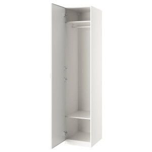 IKEA PAX / ÅHEIM wardrobe combination, 19 5/8x23 5/8x93 1/8 in White / Mirror Glass, Ikea Outlet | 0391YVGKN