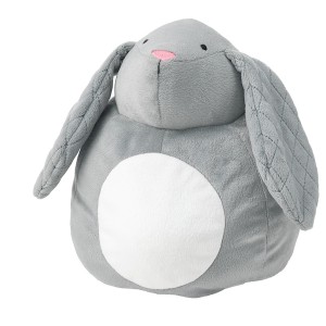 IKEA PEKHULT soft toy with LED nightlight, gray rabbit/battery operated, 7 ½ in, Ikea Outlet | 7381HFARS