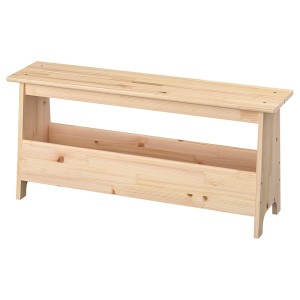 IKEA PERJOHAN bench with storage, pine, 39 3/8 in, Ikea Outlet | 5013BUHID