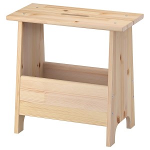 IKEA PERJOHAN stool with storage, pine, Ikea Outlet | 4503CFGQN