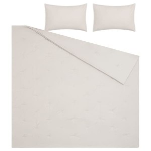 IKEA PIGGTISTEL comforter set, Full/Queen Light Gray, Ikea Outlet | 0147NAQGJ