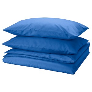 IKEA PILTANDVINGE duvet cover and pillowcase(s), Full/Queen (Double/Queen) Blue, Ikea Outlet | 6142WNPEI