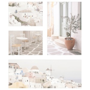 IKEA PJÄTTERYD picture, set of 4, village vista, Ikea Outlet | 9721GTSDL