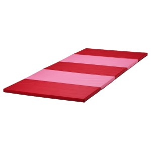 IKEA PLUFSIG folding gym mat, 30 3/4x72 7/8 in Pink / Red, Ikea Outlet | 5096EGTPY