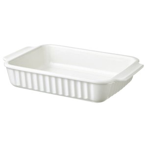 IKEA POETISK baking dish, off-white, 13x9 in, Ikea Outlet | 1842ZCNSP