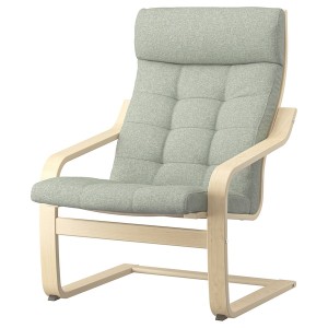IKEA POÄNG armchair Birch Veneer / Gunnared Light Green, Ikea Outlet | 4625ZRFIN
