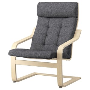 IKEA POÄNG armchair Birch Veneer / Gunnared Dark Gray, Ikea Outlet | 9328BYKPS