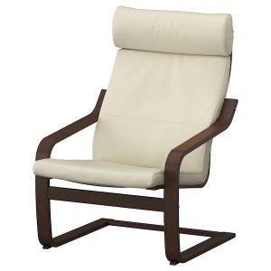 IKEA POÄNG armchair Brown / Glose Off White, Ikea Outlet | 3590RWVEH