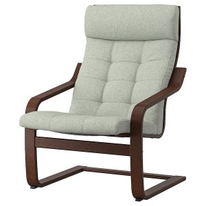 IKEA POÄNG armchair Brown / Gunnared Light Green, Ikea Outlet | 9752ZNQWF