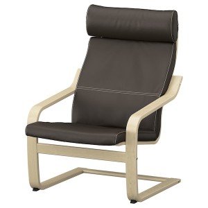 IKEA POÄNG armchair, birch veneer/Glose dark brown Birch Veneer / Glose Dark Brown, Ikea Outlet | 7634AZGQL