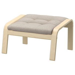 IKEA POÄNG ottoman Birch Veneer / Gunnared Beige, Ikea Outlet | 1382PAHEZ
