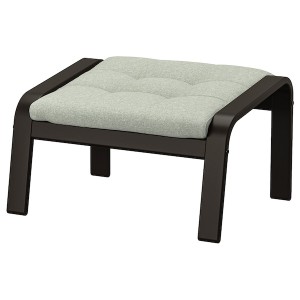 IKEA POÄNG ottoman Black / Brown / Gunnared Light Green, Ikea Outlet | 2984GMYVF