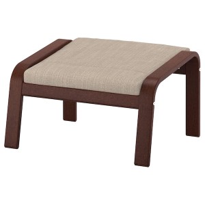 IKEA POÄNG ottoman Brown / Hillared Beige, Ikea Outlet | 9107RZEAO
