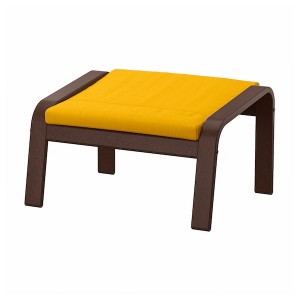 IKEA POÄNG ottoman Brown / Skiftebo Yellow, Ikea Outlet | 3871ZHOKA