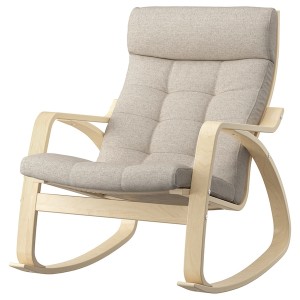 IKEA POÄNG rocking chair Birch Veneer / Gunnared Beige, Ikea Outlet | 1583TMGOY