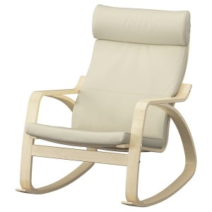 IKEA POÄNG rocking chair Birch / Glose Off White, Ikea Outlet | 6239BIOFJ