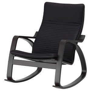 IKEA POÄNG rocking chair Black / Brown / Knisa Black, Ikea Outlet | 1978DNGWX