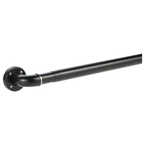 IKEA PRAKTSTENÖRT curtain rod set, black, 47 ¼-82 ¾1 1/8 in, Ikea Outlet | 3510FIGJK