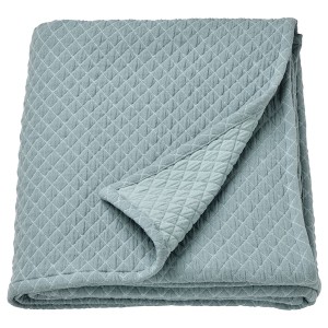 IKEA PRAKTVIAL bedspread, Twin Gray / Blue, Ikea Outlet | 4203YRKPZ