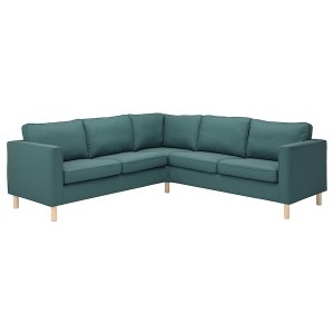 IKEA PÄRUP cover for sectional, 4-seat Kelinge Gray / Turquoise, Ikea Outlet | 4753UTSWJ