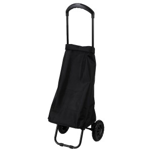 IKEA RADARBULLE shopping bag with wheels, black, 13x9 ½x26 ¾ in/1285 oz, Ikea Outlet | 5631CNZLS