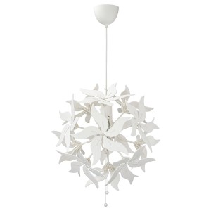 IKEA RAMSELE Pendant lamp, flower, 17 in White, Ikea Outlet | 1704FNMST