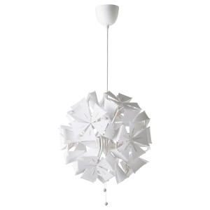 IKEA RAMSELE Pendant lamp, geometric, 17 in White, Ikea Outlet | 4726POYSK