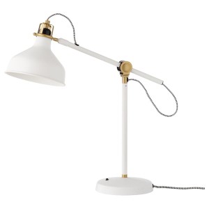 IKEA RANARP Work lamp with LED bulb Off White, Ikea Outlet | 4268KENRJ