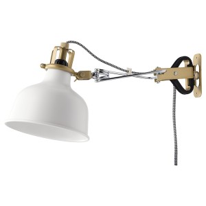 IKEA RANARP wall/clamp spotlight with LED bulb Off White, Ikea Outlet | 9032GYADV