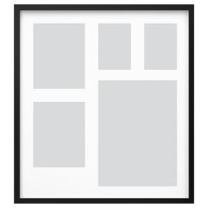 IKEA RÖDALM frame for 5 pictures, black, 25 ¼x28 in, Ikea Outlet | 1437SLEYJ