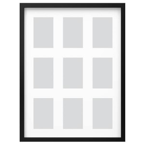 IKEA RÖDALM frame for 9 pictures, black, 18x24 in, Ikea Outlet | 0698IALTY