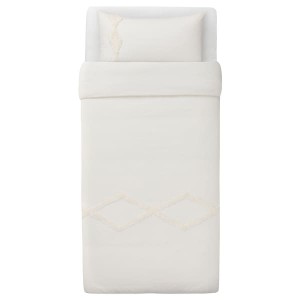 IKEA RÖDVIDE duvet cover and pillowcase(s), Twin White, Ikea Outlet | 2185CXZNH