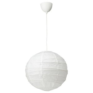 IKEA REGOLIT / HEMMA pendant lamp, white, 18 in, Ikea Outlet | 9478FTSQM