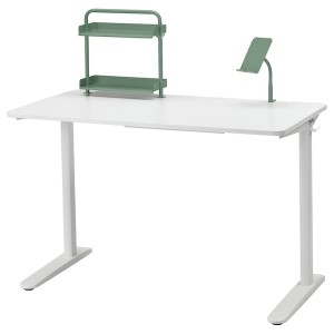 IKEA RELATERA desk combination, 46 1/8x23 5/8 in White / Light Gray / Green, Ikea Outlet | 4258CPZEF