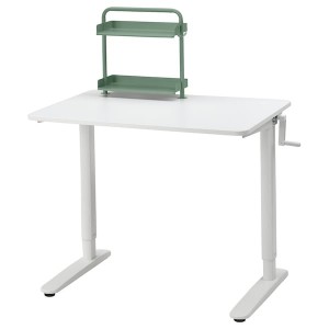 IKEA RELATERA desk combination sit/stand, white, 35 3/8x23 5/8 in, Ikea Outlet | 5367JXTFH