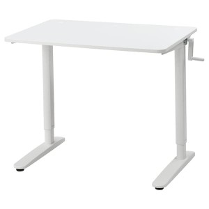 IKEA RELATERA desk sit/stand, white, 35 3/8x23 5/8 in, Ikea Outlet | 1376MILHD