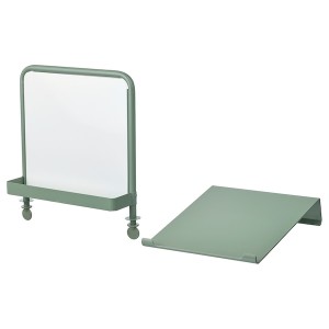 IKEA RELATERA writing board+whiteboard, set of 2, light gray-green, Ikea Outlet | 6102ORMUQ
