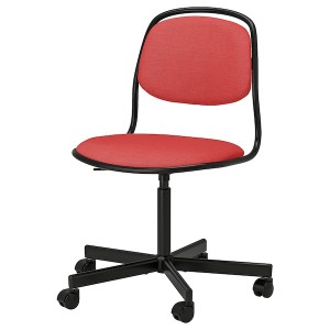 IKEA ÖRFJÄLL swivel chair Black / Vissle Red, Ikea Outlet | 3869PJYGW