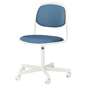 IKEA ÖRFJÄLL swivel chair White / Vissle Dark Blue, Ikea Outlet | 9235BGLKW