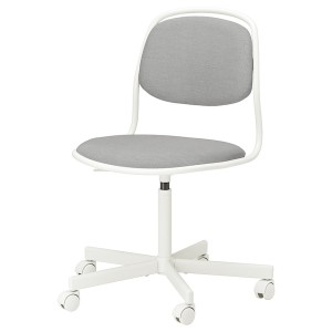 IKEA ÖRFJÄLL swivel chair White / Vissle Light Gray, Ikea Outlet | 3268CIXHJ