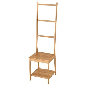IKEA RÅGRUND chair with towel rack, bamboo, Ikea Outlet | 1324RTLIC