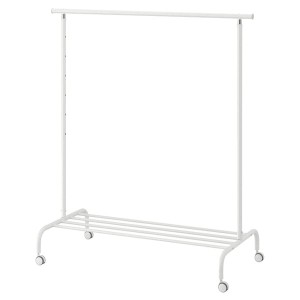 IKEA RIGGA White Clothes Rack - Popular & Practical, Ikea Outlet | 4907TOLCD