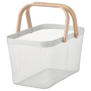 IKEA RISATORP wire basket, white, 10 ¾x16 ½x9 in, Ikea Outlet | 3125GZFEL