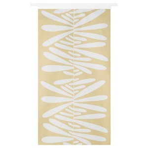 IKEA RÖNNVÅRMAL panel curtain, beige/white, 24x118 in, Ikea Outlet | 8235XQJRO