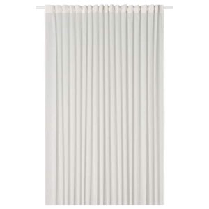 IKEA ROSENROBINIA sheer curtain, 1 piece, 118x98 in White, Ikea Outlet | 1796IOZVS